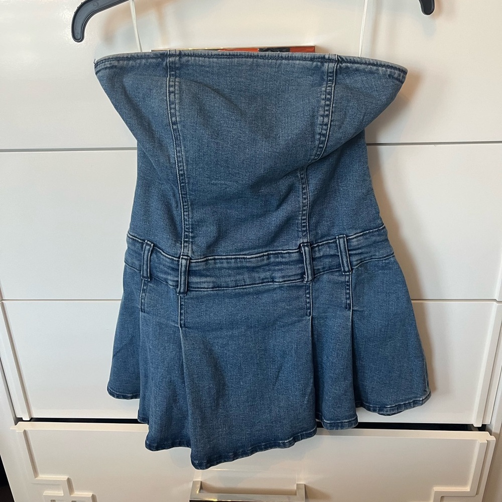 Denim Strapless Dress